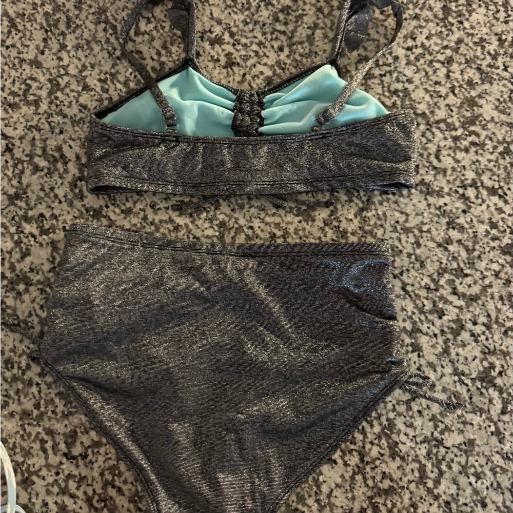 Justice Black and Silver Bikini - Picture 2 of 3